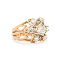 BICOLOR GOLD AND DIAMOND RING