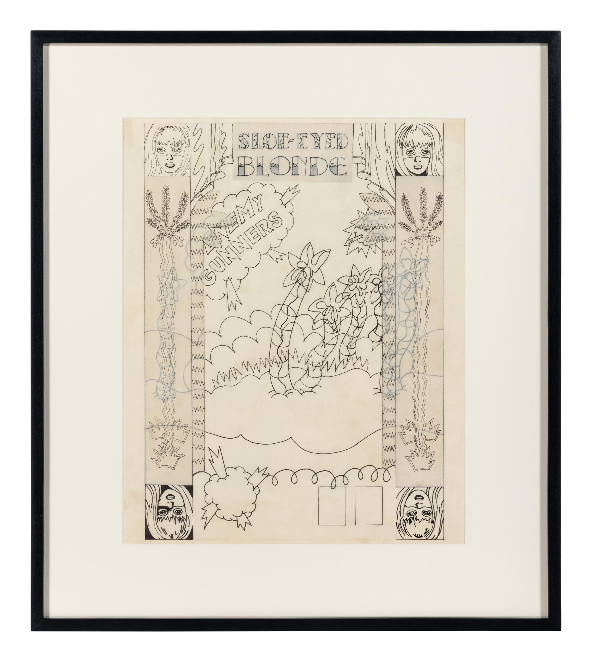 Sketch for Enemy Gunners (Sloe-Eyed Blonde) , c. 1969