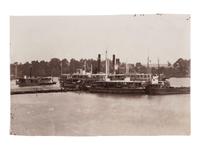 [CIVIL WAR] RUSSELL, A.J. Unloading Supplies at Port Royal , VA. 1861-1865. 2 prints, comprising: