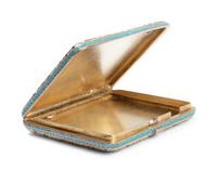 A Russian Silver-Gilt and Enamel Cigarette Case