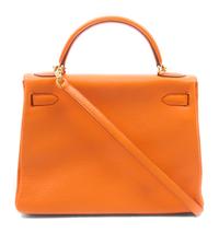 An Hermes 32cm Orange Leather Kelly Bag,