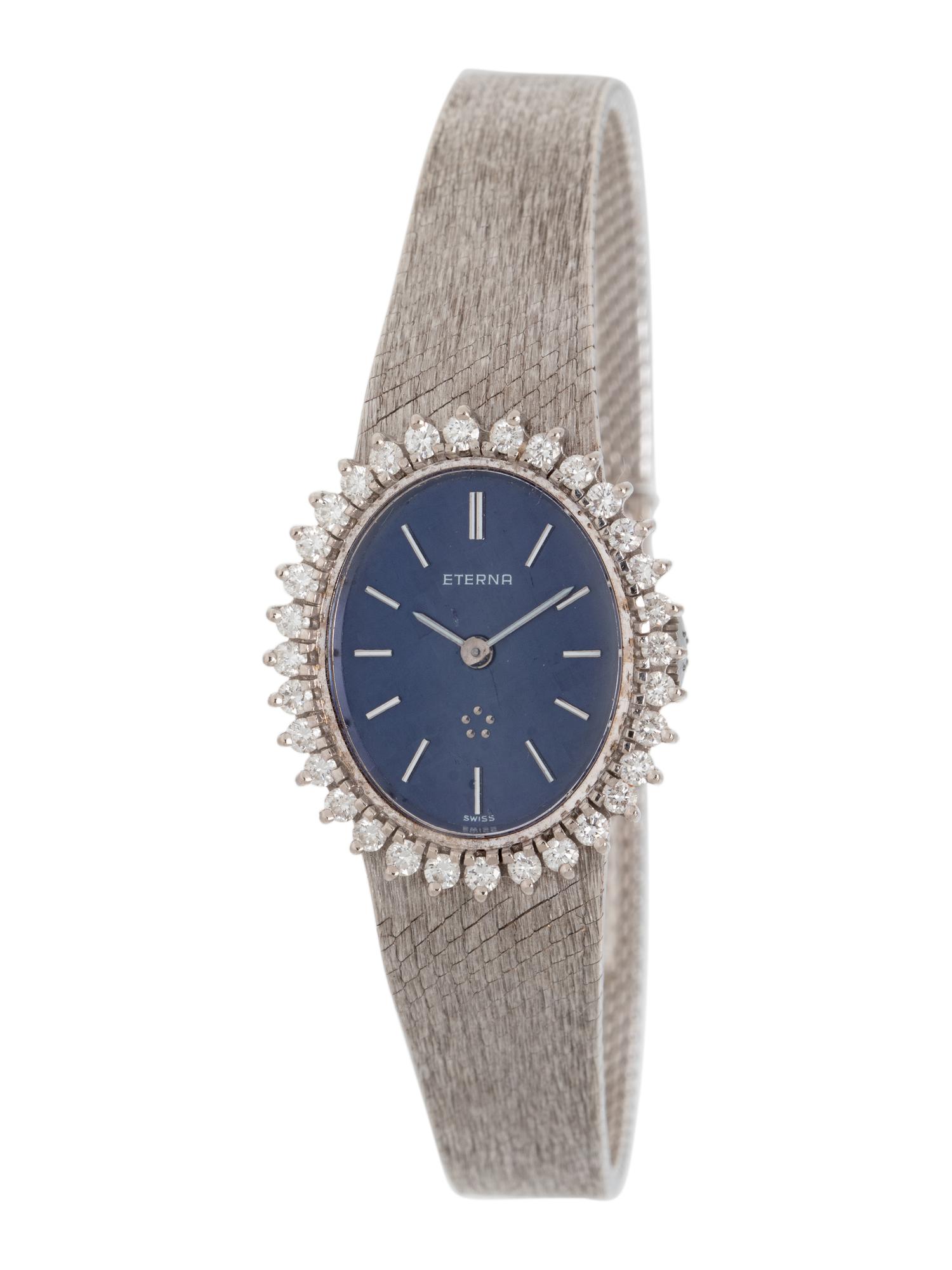 ETERNA, 18K WHITE GOLD AND DIAMOND WATCH