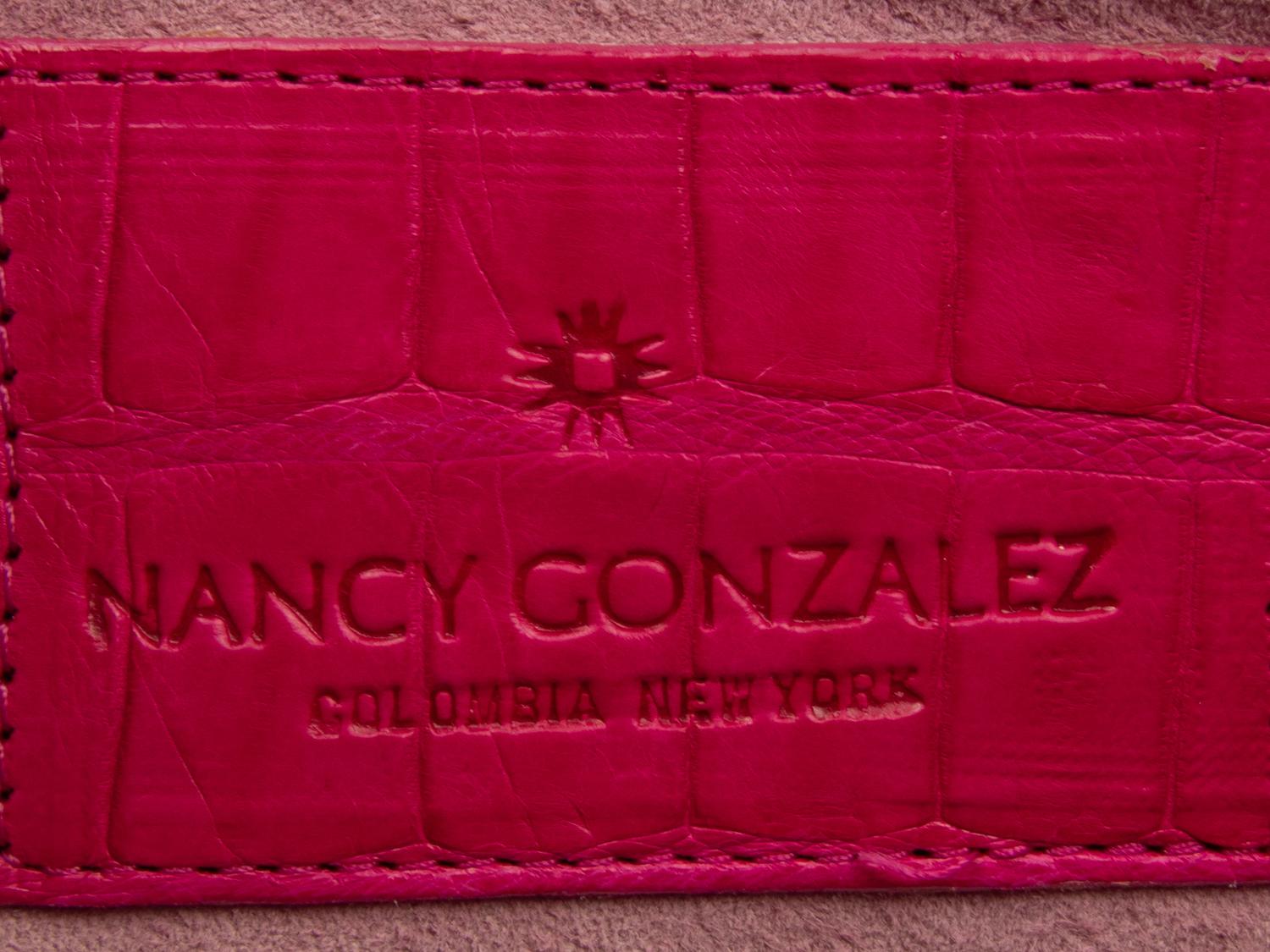 Nancy Gonzalez Hot Pink Crocodile Tote Bag
