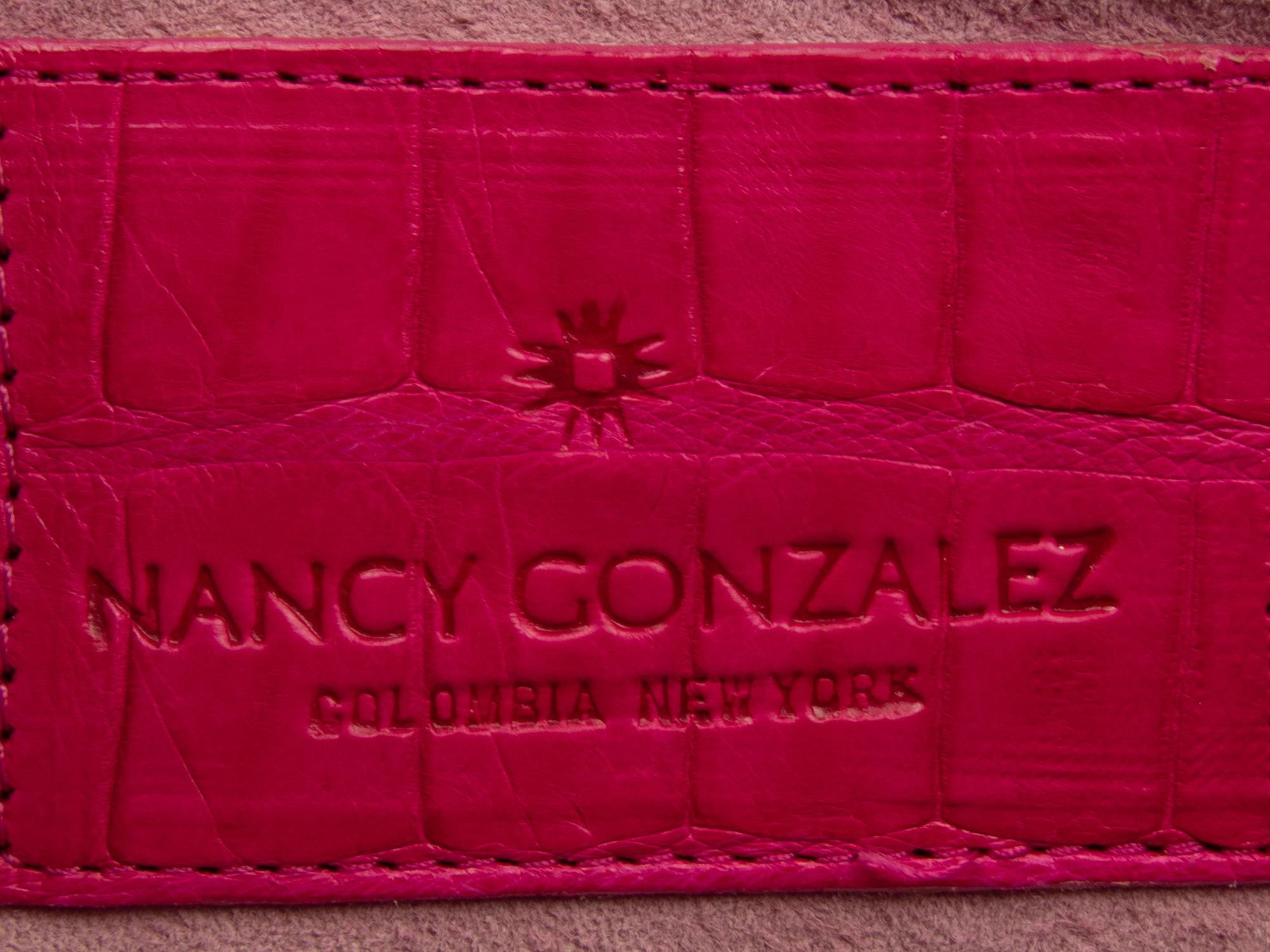 Nancy Gonzalez Hot Pink Crocodile Tote Bag