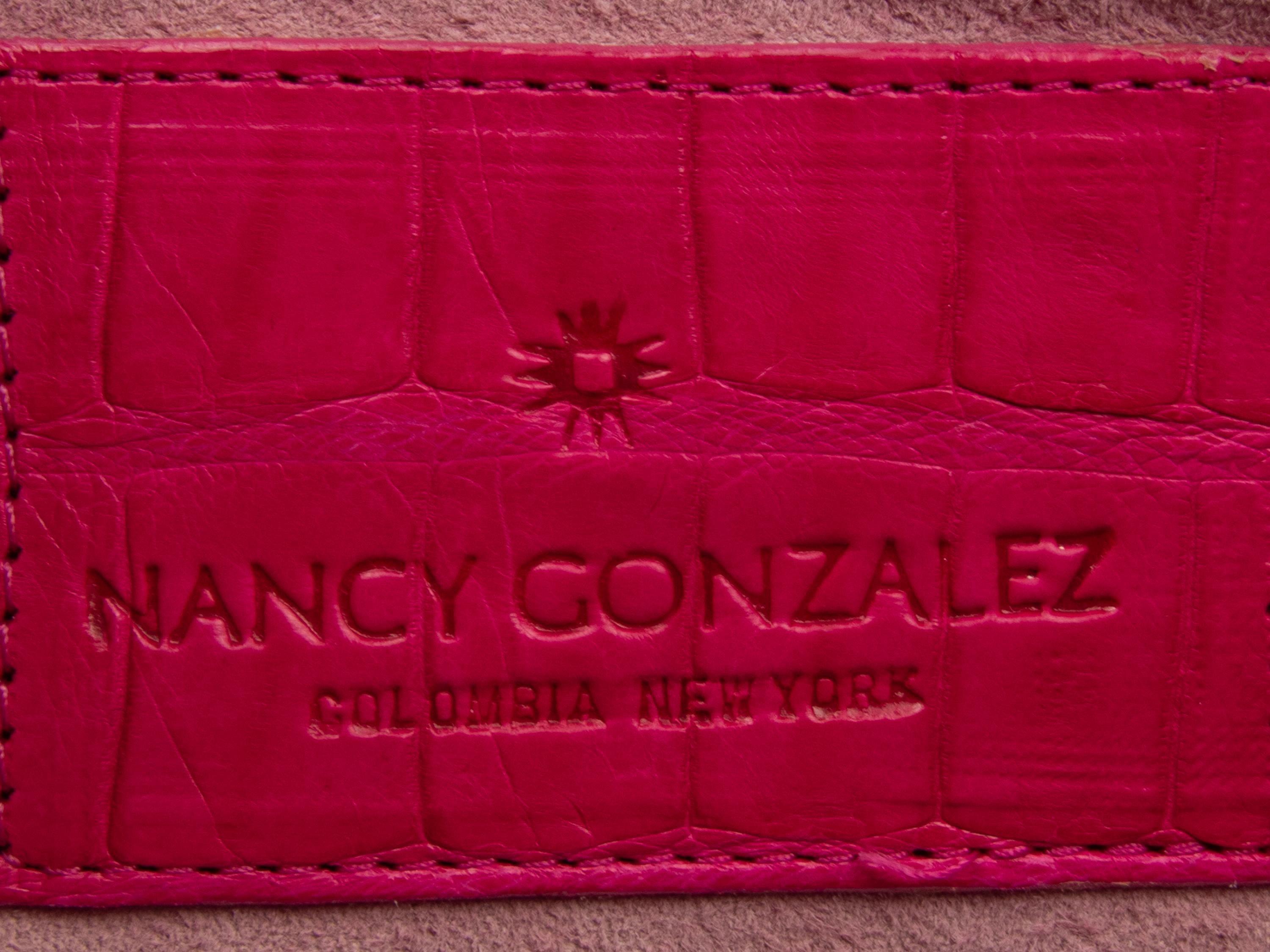Nancy Gonzalez Hot Pink Crocodile Tote Bag