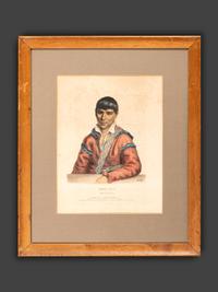 Four Hand-Colored Lithographs by McKenney and Hall