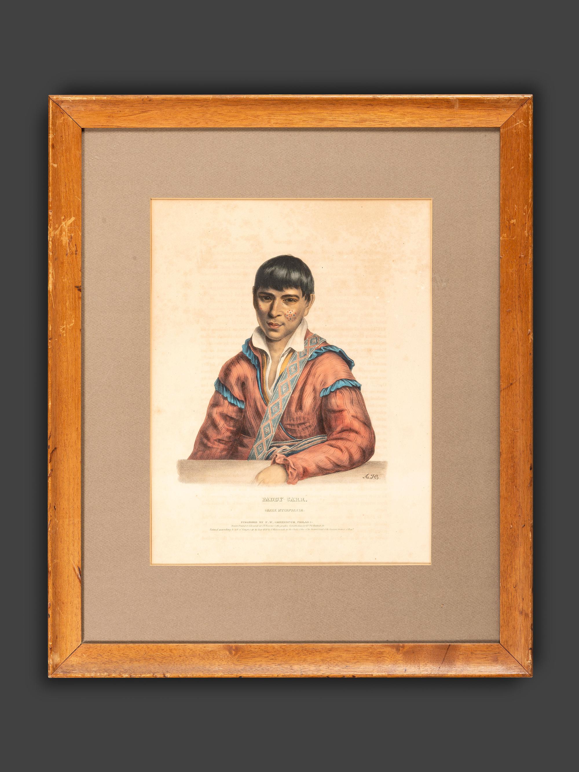 Four Hand-Colored Lithographs by McKenney and Hall