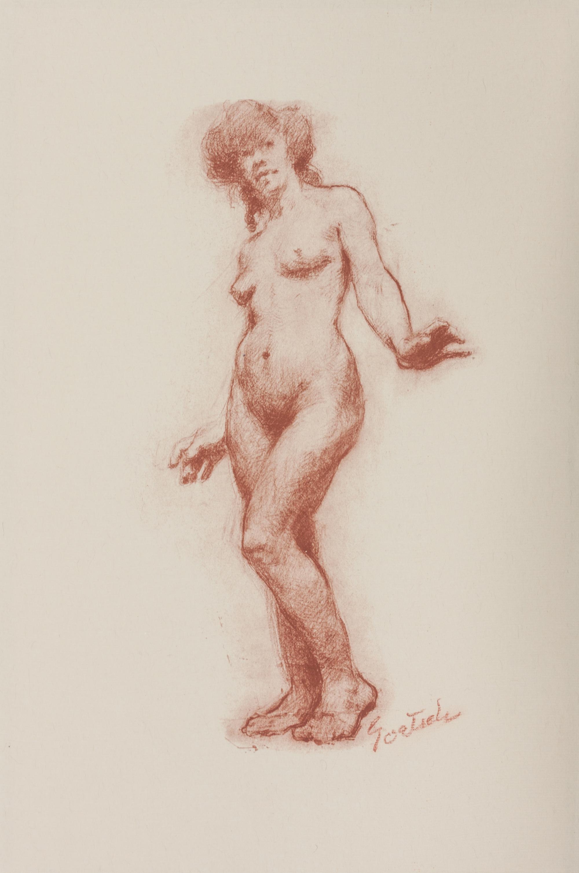 Gustav Goetsch, (American, 1877-1969), Four works: Figural Studies and Self-Portrait