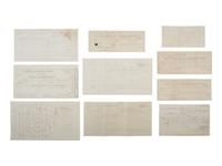 [CIVIL WAR]. Military sutler script from Michigan, Ohio, and Indiana regiments, plus.
