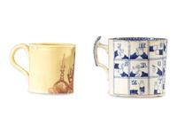 Two Staffordshire Children's Transfer-Decorated Mugs