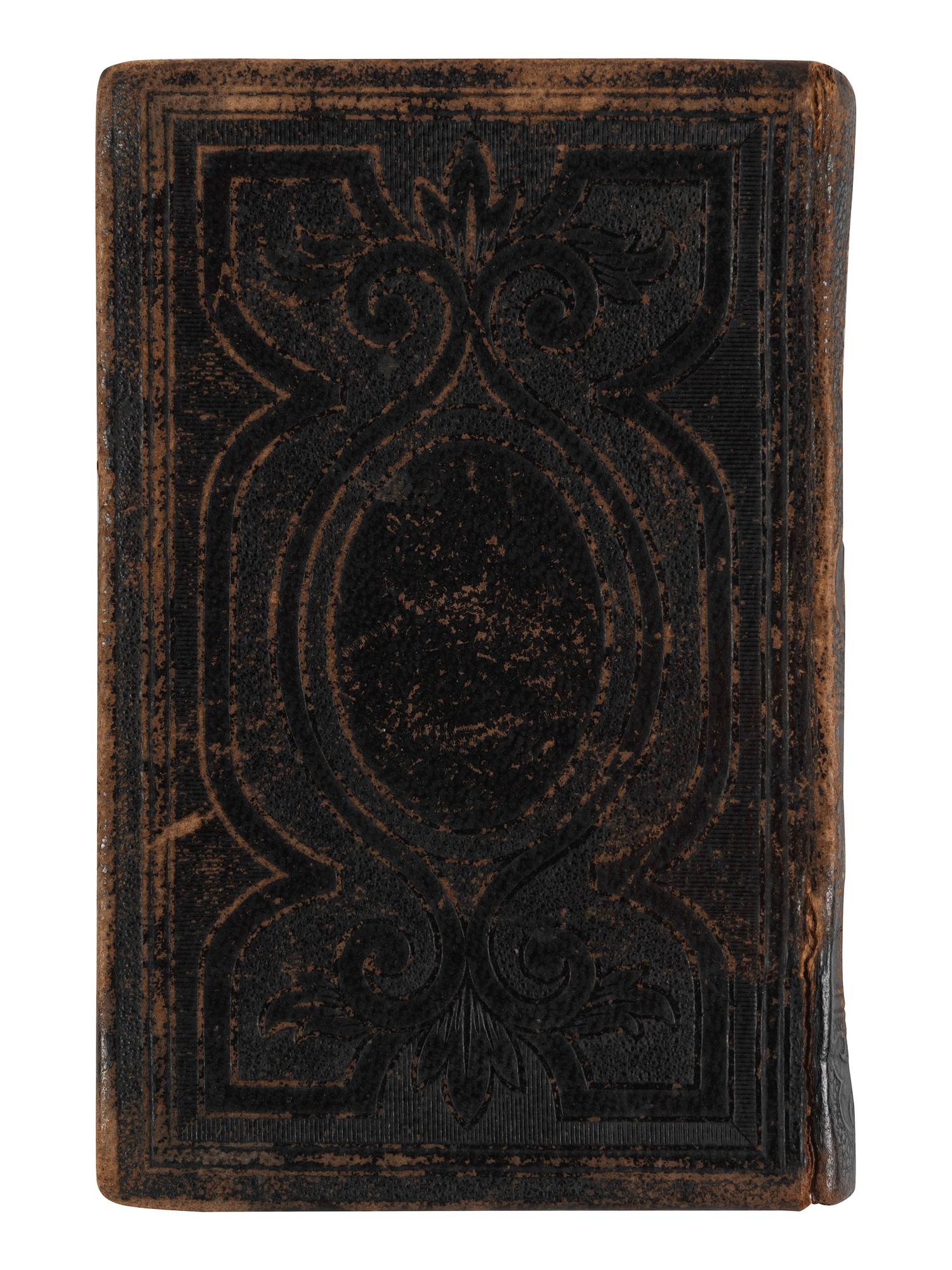 [CIVIL WAR]. Union POW autograph album signed by officers confined at Libby Prison and Bible identified to Capt. Alonzo Martin Keeler, 22nd Michigan Infantry.