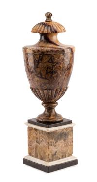 An English Blue John Urn Height 20 1/4 inches. — 19TH CENTURY