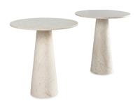 A Pair of Contemporary Marble Side Tables
