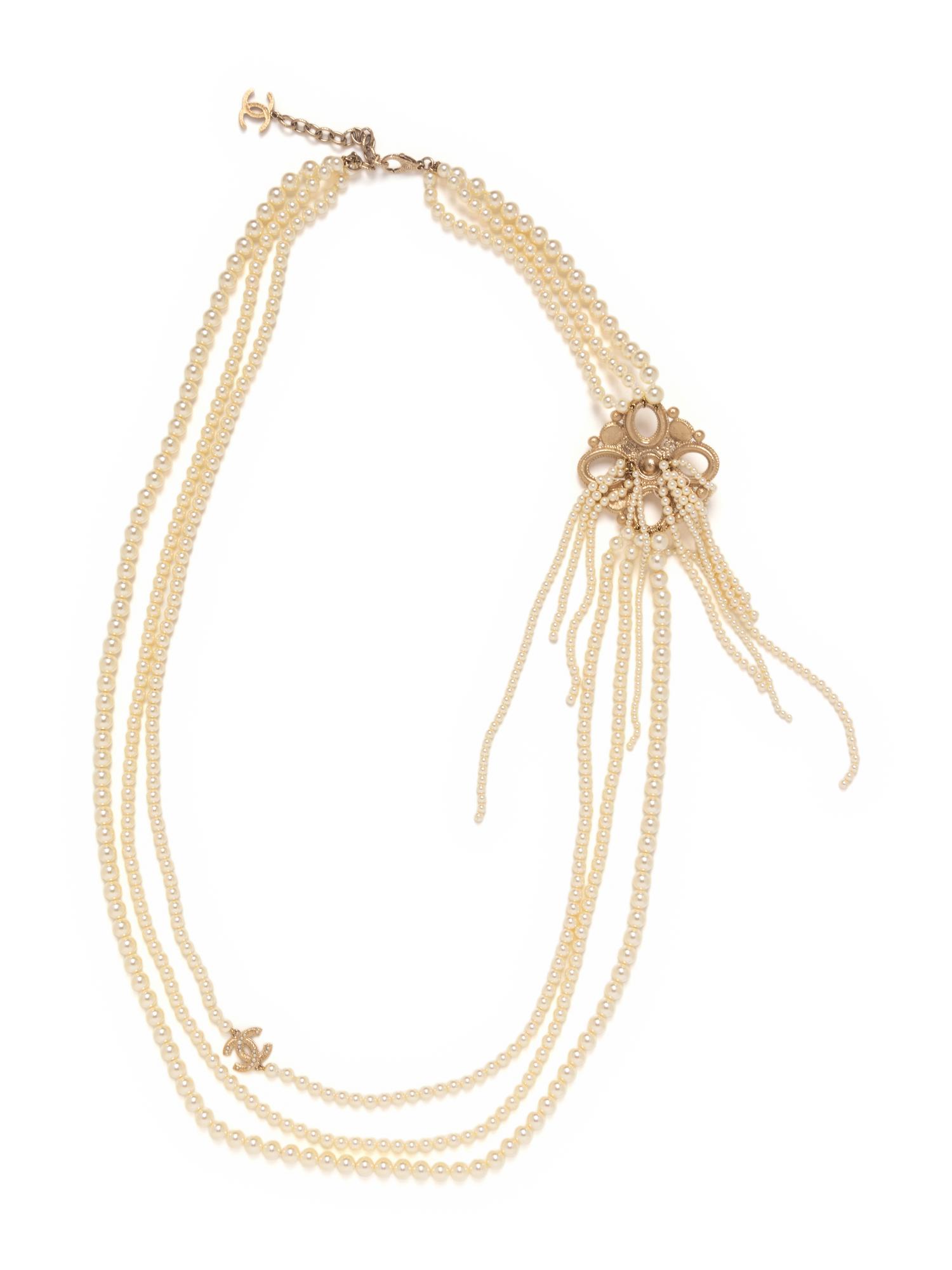 Chanel Paris Cosmoplite Multi-Strand Imitation Pearl Necklace, 2017
