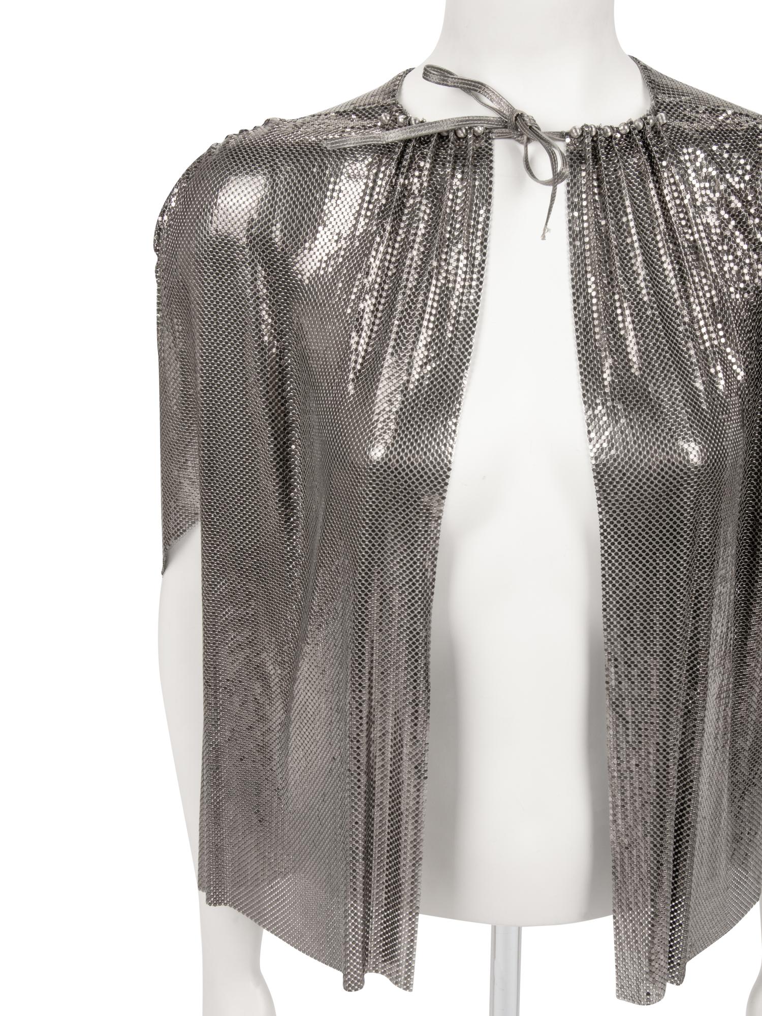 Three Stephen Burrows Pieces: Two Dresses and One Metal Mesh Top, 1970s
