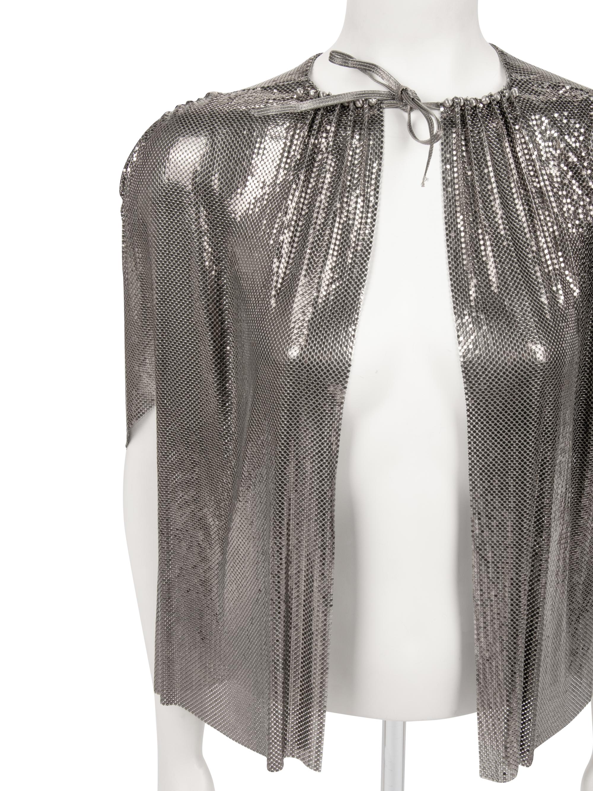 Three Stephen Burrows Pieces: Two Dresses and One Metal Mesh Top, 1970s