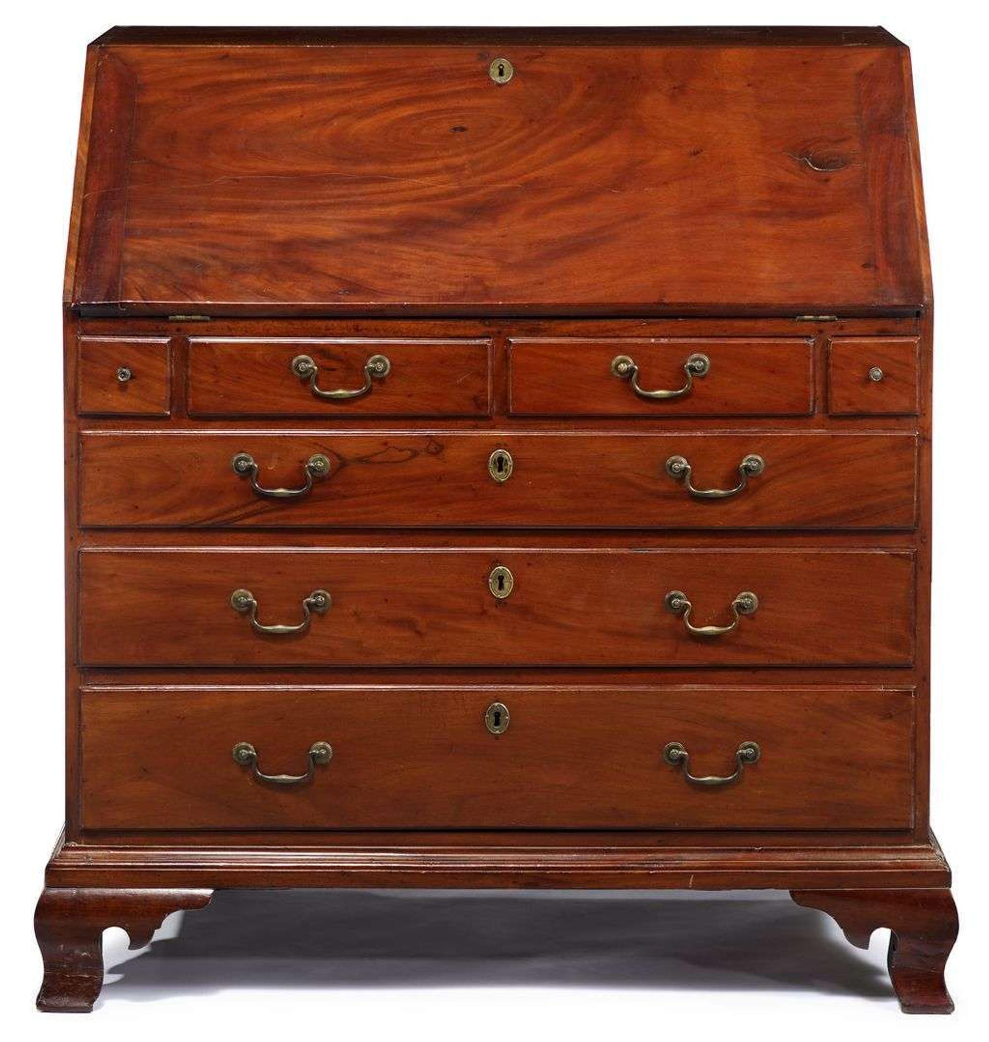 Chippendale mahogany slant front desk early to mid 19th century