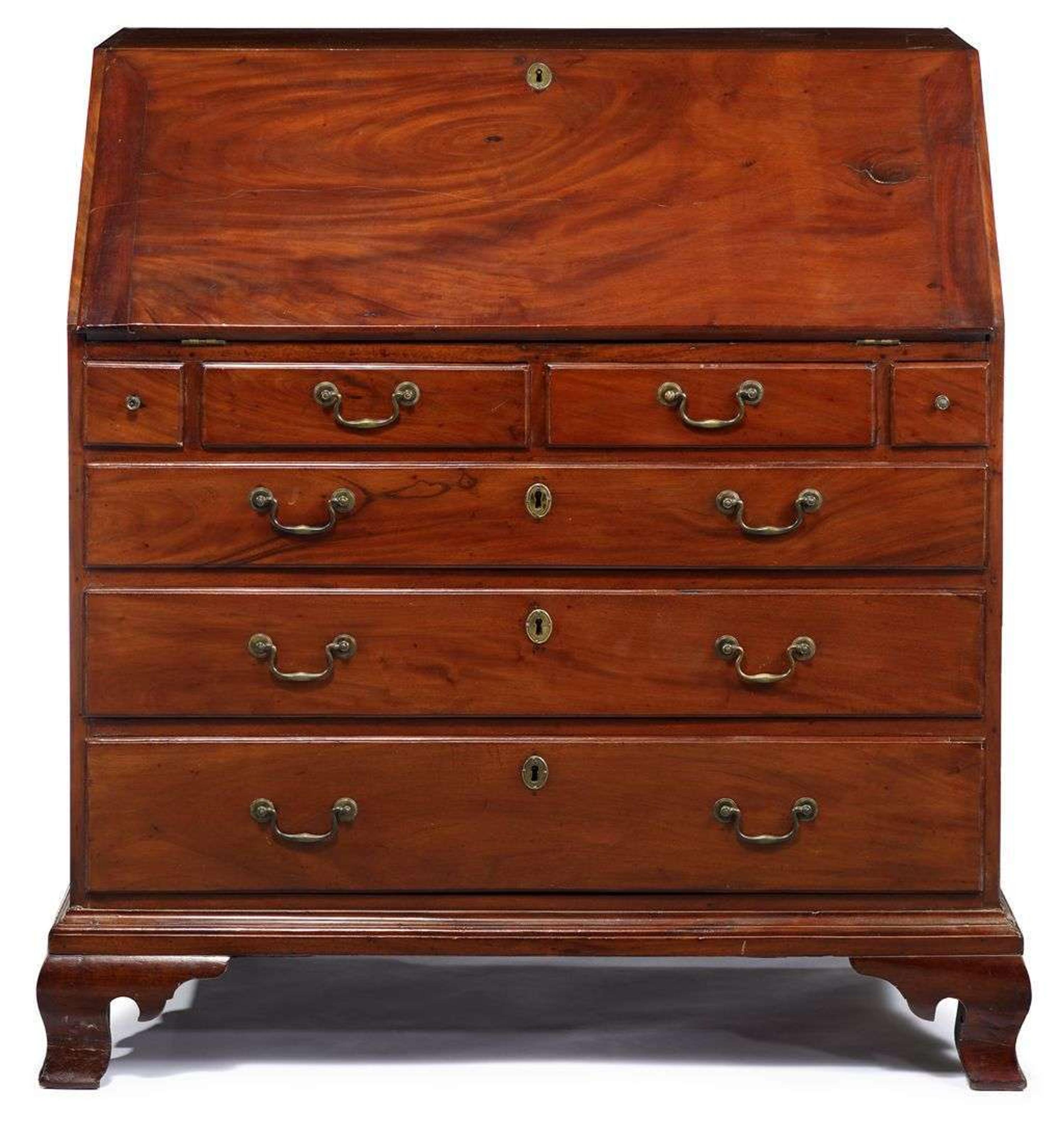 Chippendale mahogany slant front desk early to mid 19th century