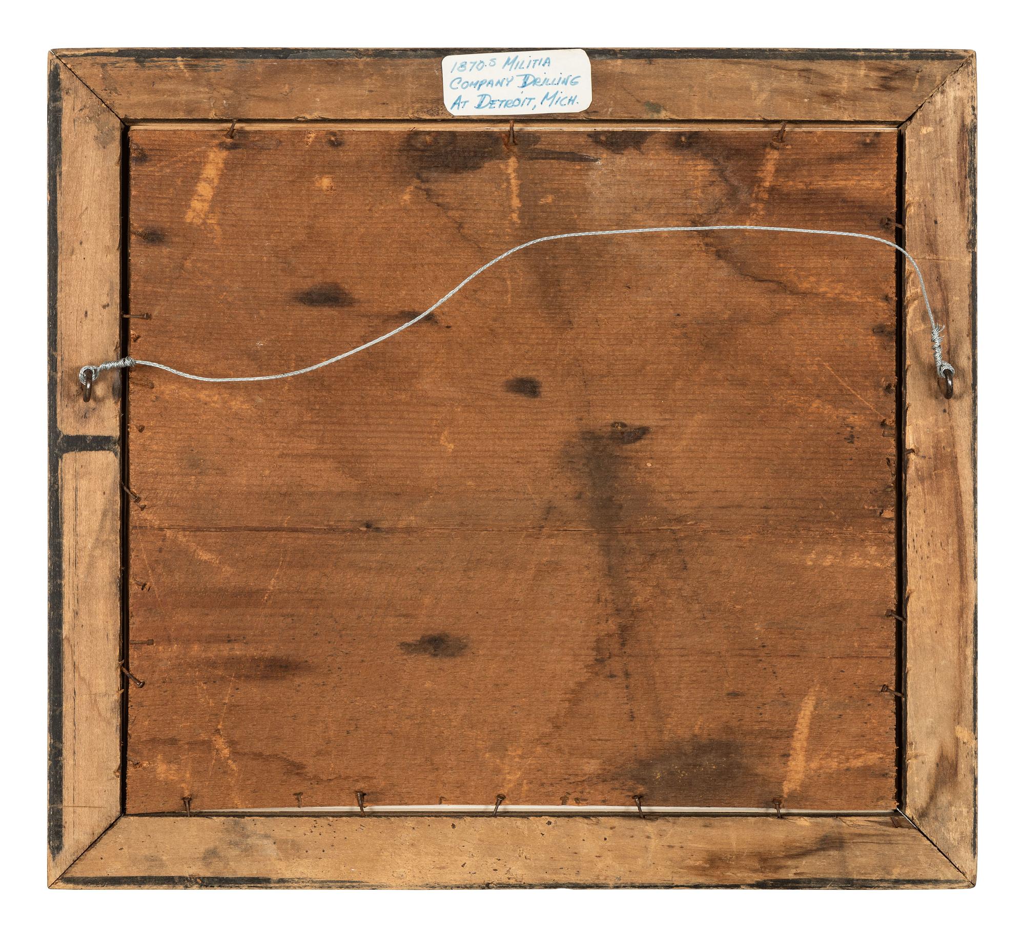 [MILITARIA]. 2 albumen photographs of New York and Michigan Militias.