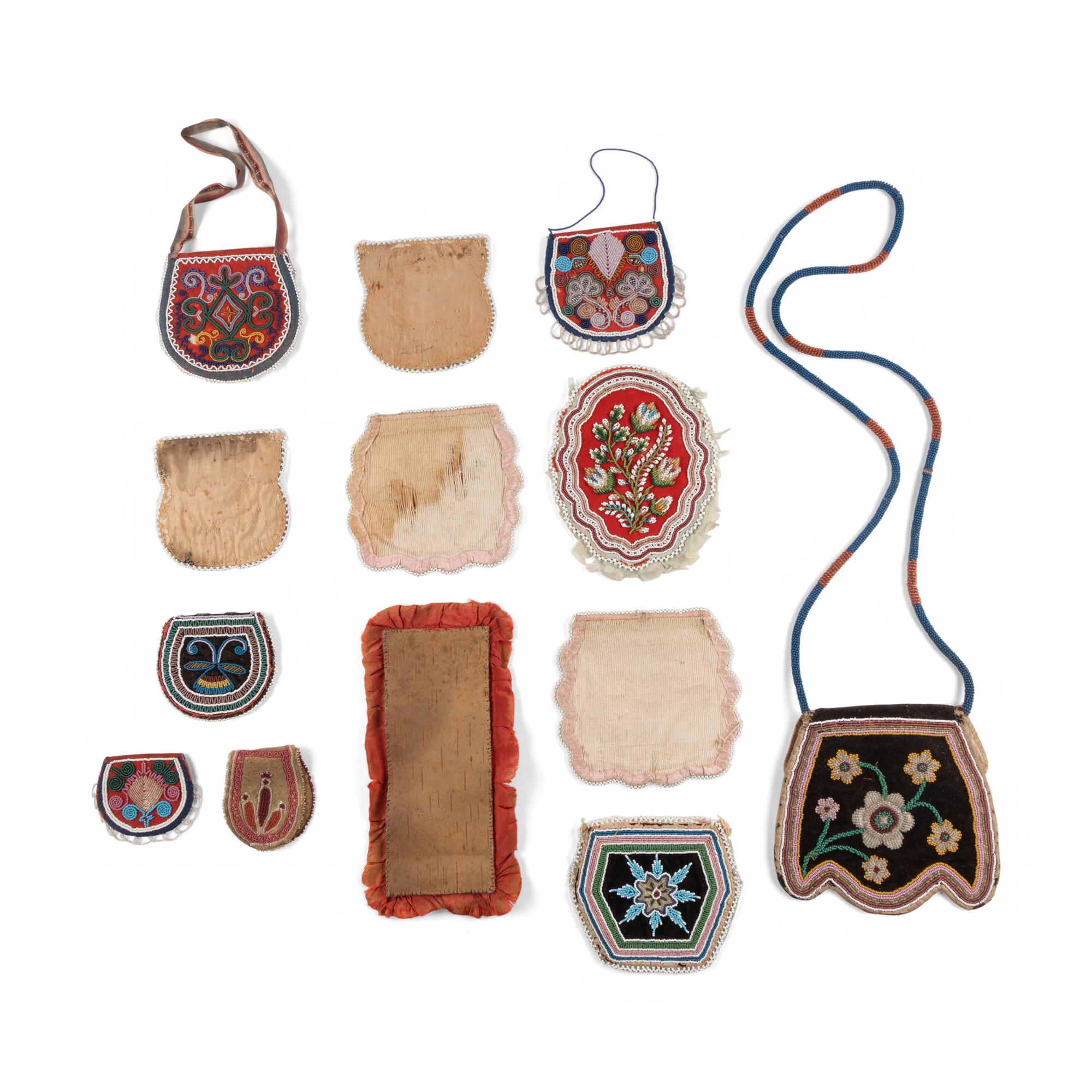 Northeastern Beaded and Moosehair Embroidered Bags