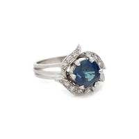 SAPPHIRE AND DIAMOND RING