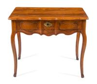 A French Provincial Walnut Side Table Height 29 x width 35 1/2 x depth 22 3/4 inches. — 18TH CENTURY AND LATER