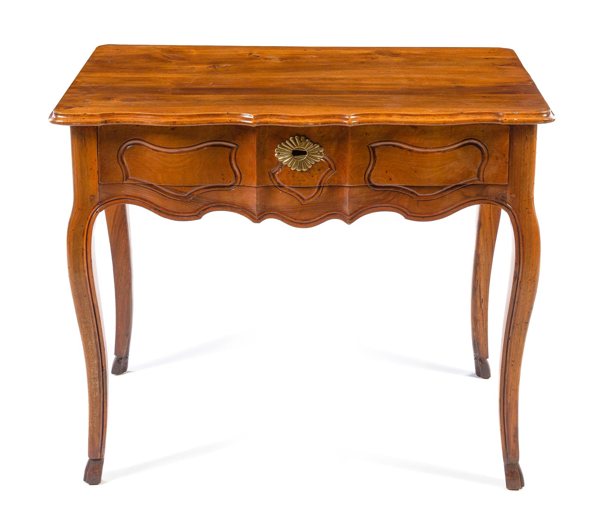A French Provincial Walnut Side Table Height 29 x width 35 1/2 x depth 22 3/4 inches. — 18TH CENTURY AND LATER