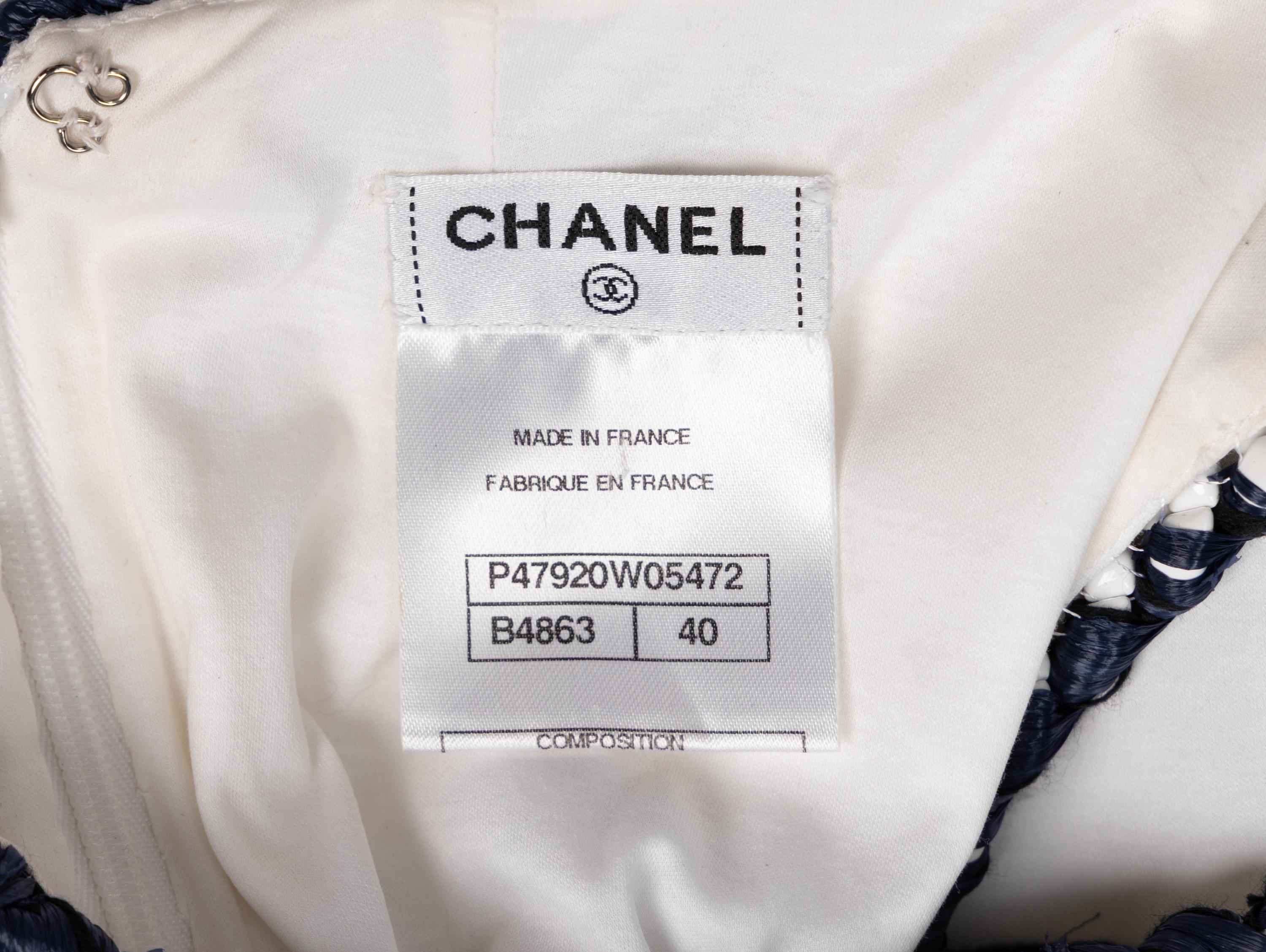Chanel, Woven Chain-Trim Jersey Shift Dress