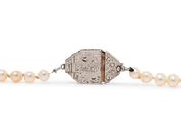 NATURAL PEARL AND DIAMOND NECKLACE