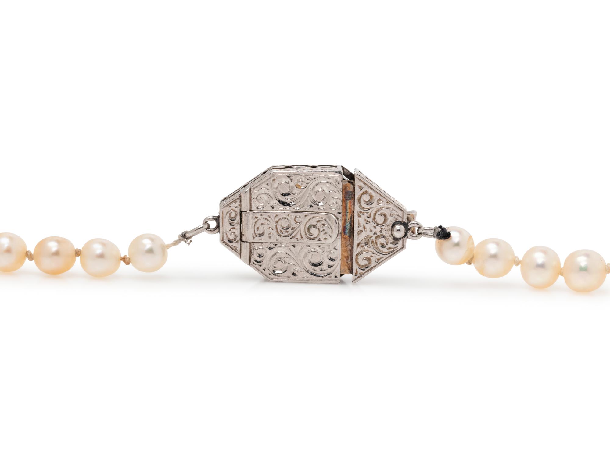 NATURAL PEARL AND DIAMOND NECKLACE