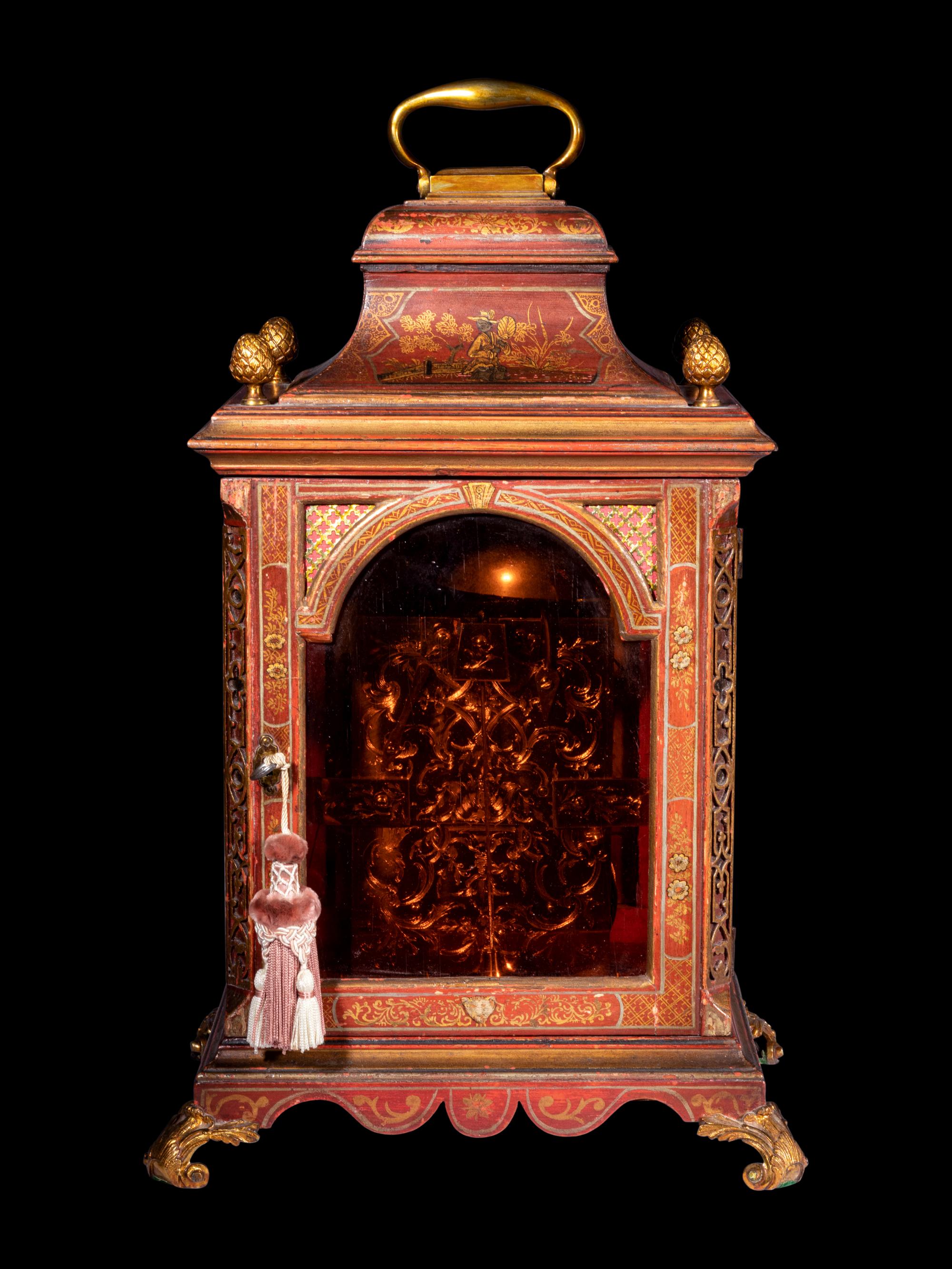 An English Lacquered Bracket Clock, Robert Ward
