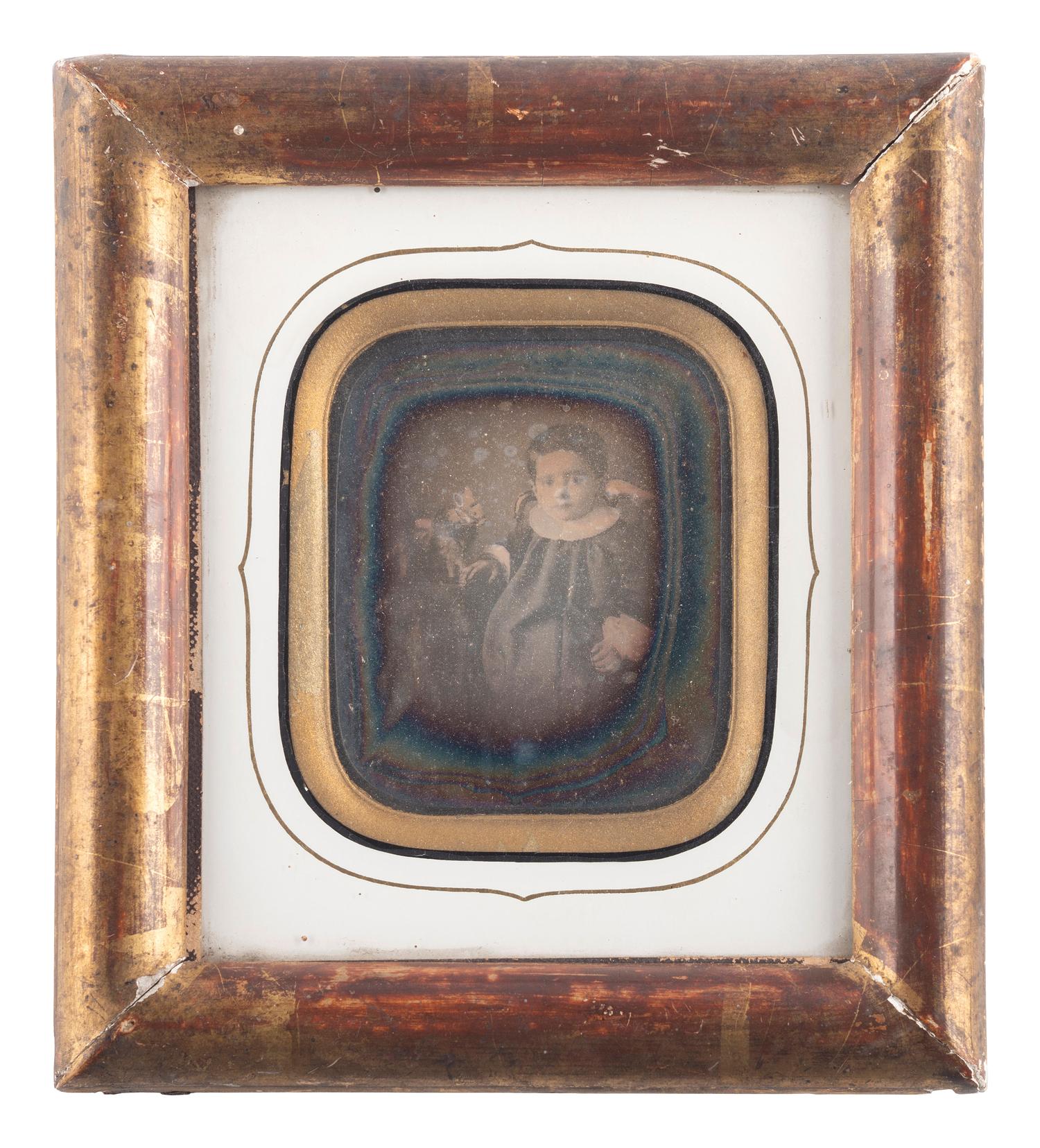 [EARLY PHOTOGRAPHY]. A group of 10 European daguerreotypes housed in wall frames, incl. family of 6 housed in wooden frame.