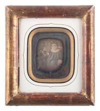 [EARLY PHOTOGRAPHY]. A group of 10 European daguerreotypes housed in wall frames, incl. family of 6 housed in wooden frame.