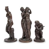 Three Grand Tour Bronze Figural Groups