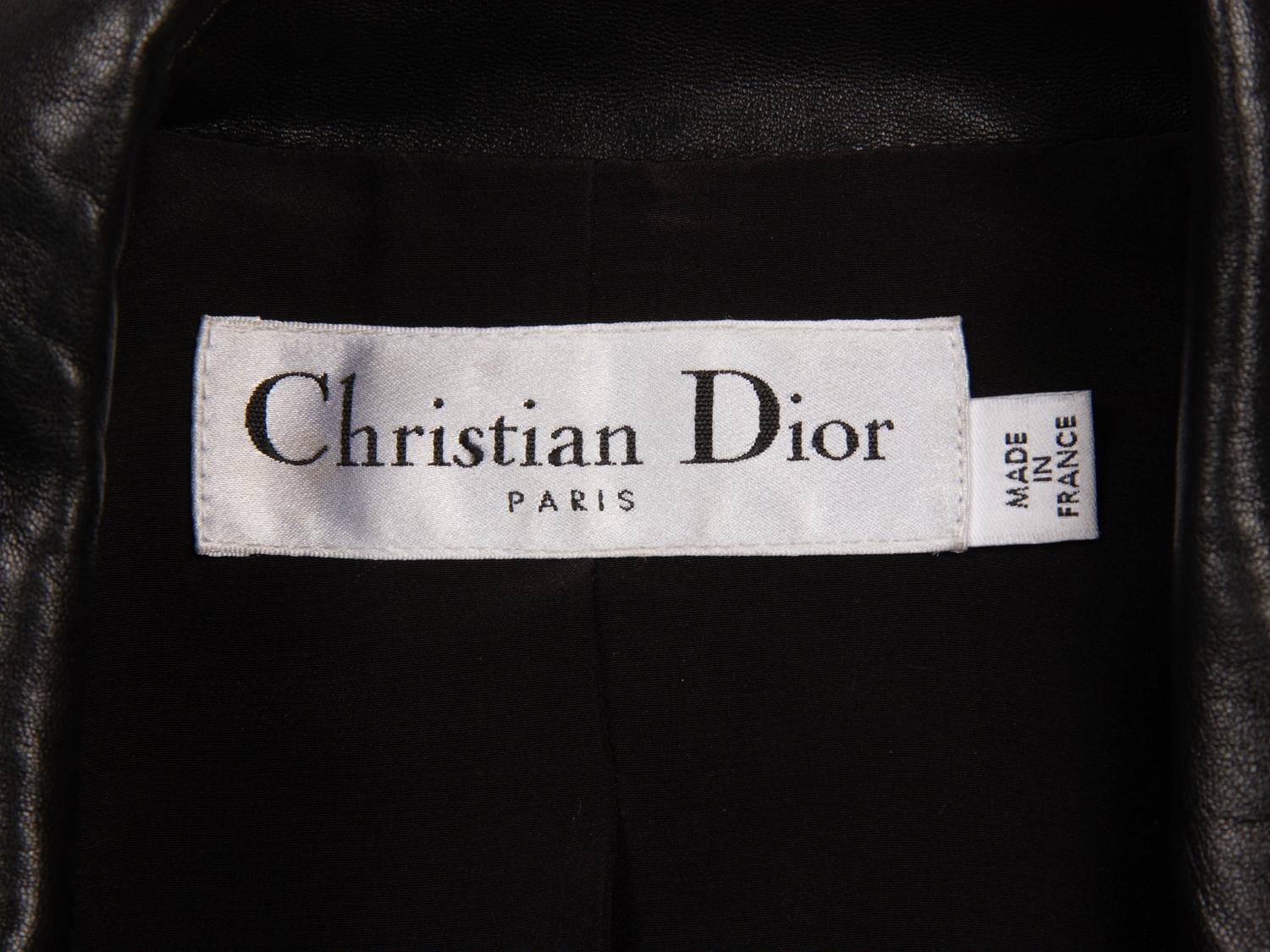 Christian Dior, Black Leather Motorcycle Jacket