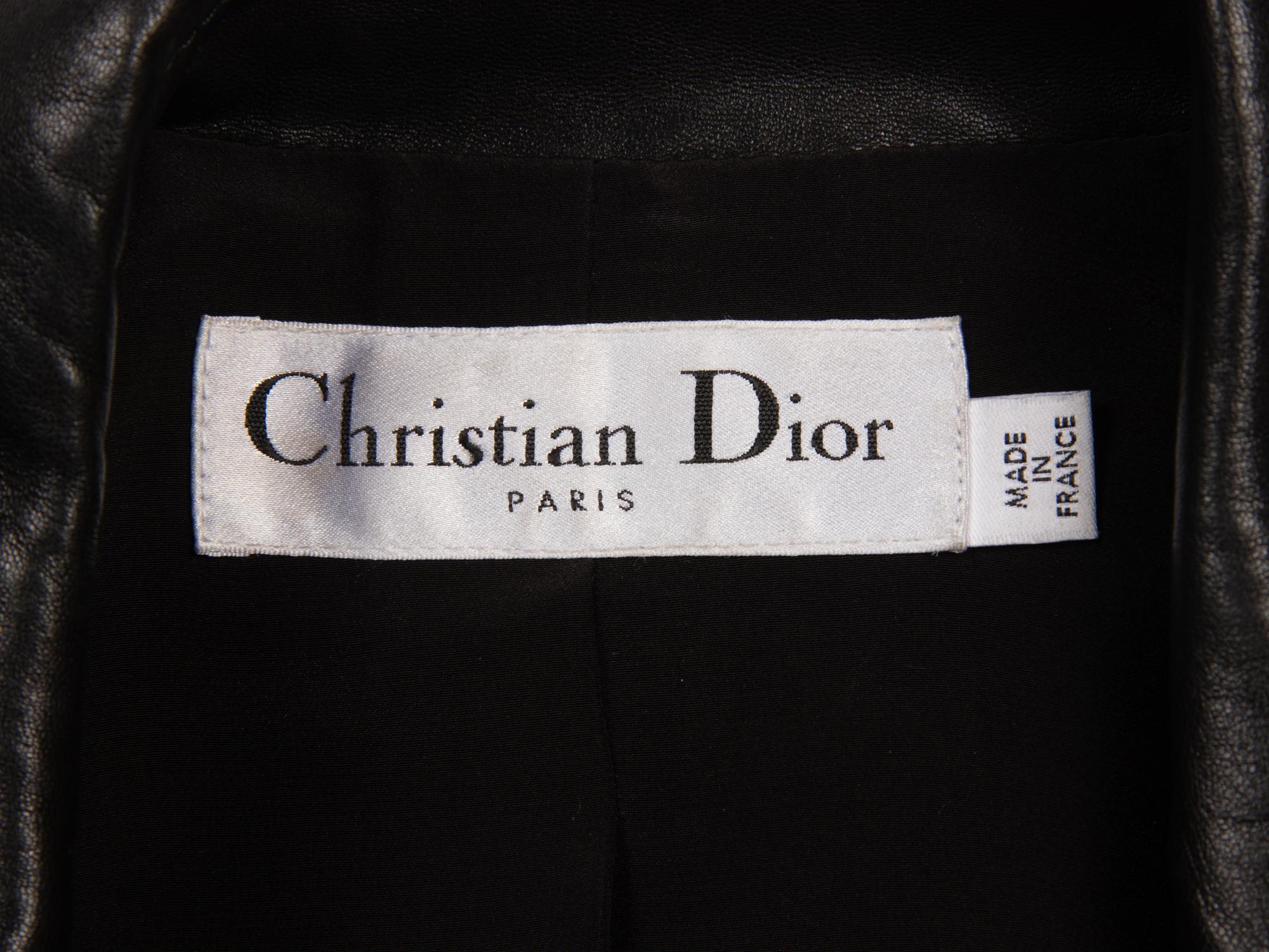 Christian Dior, Black Leather Motorcycle Jacket