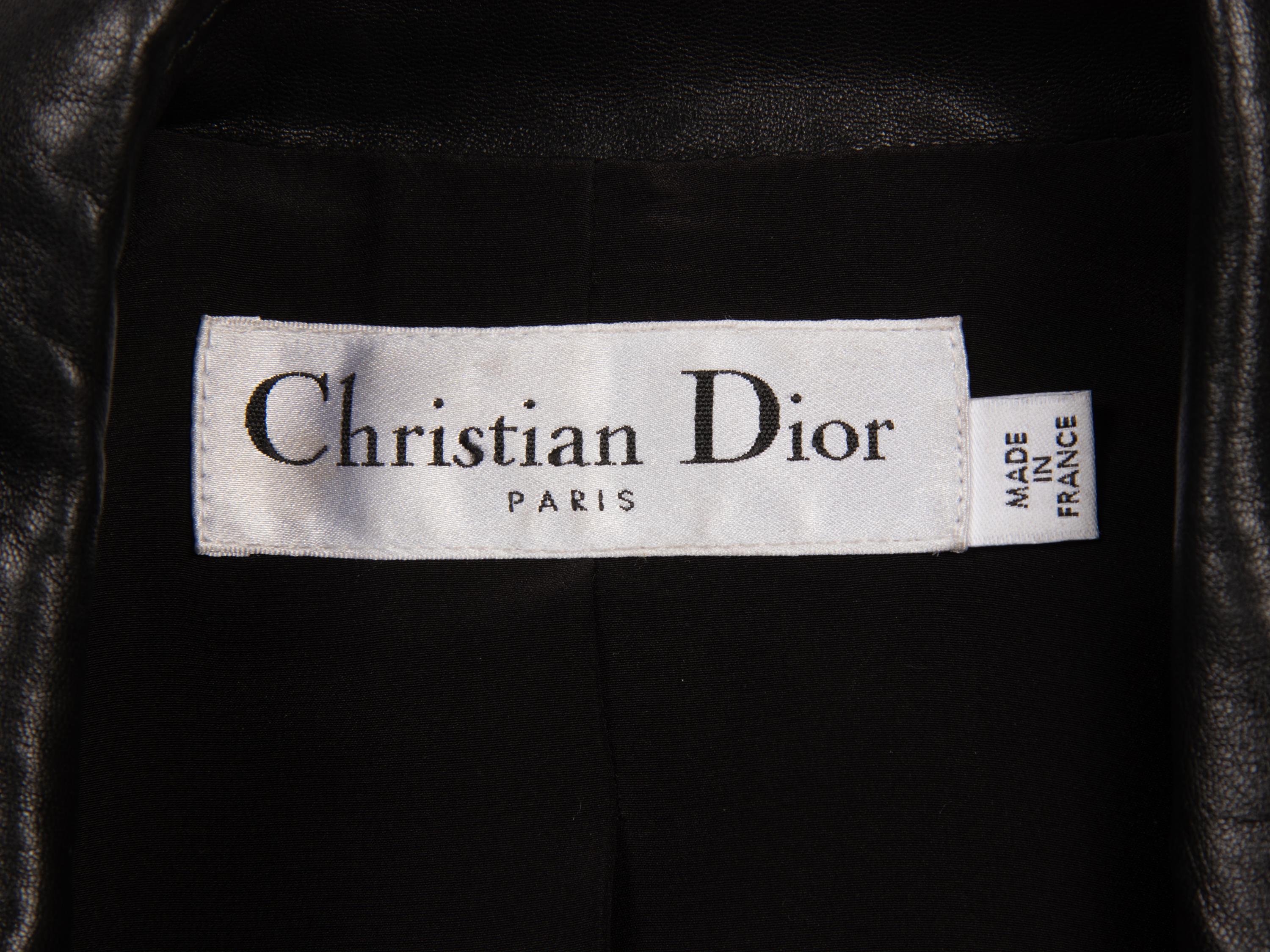 Christian Dior, Black Leather Motorcycle Jacket