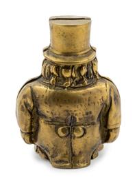 An English Brass Figural Bank