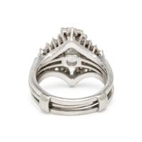 DIAMOND AND PLATINUM RING WITH JACKET