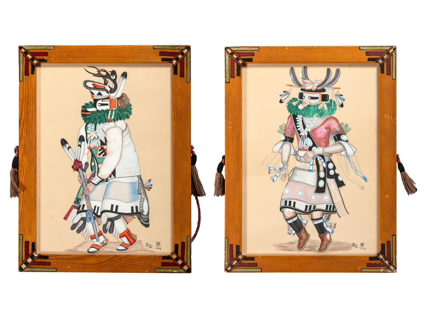 untitled, Katsina dancers, pair