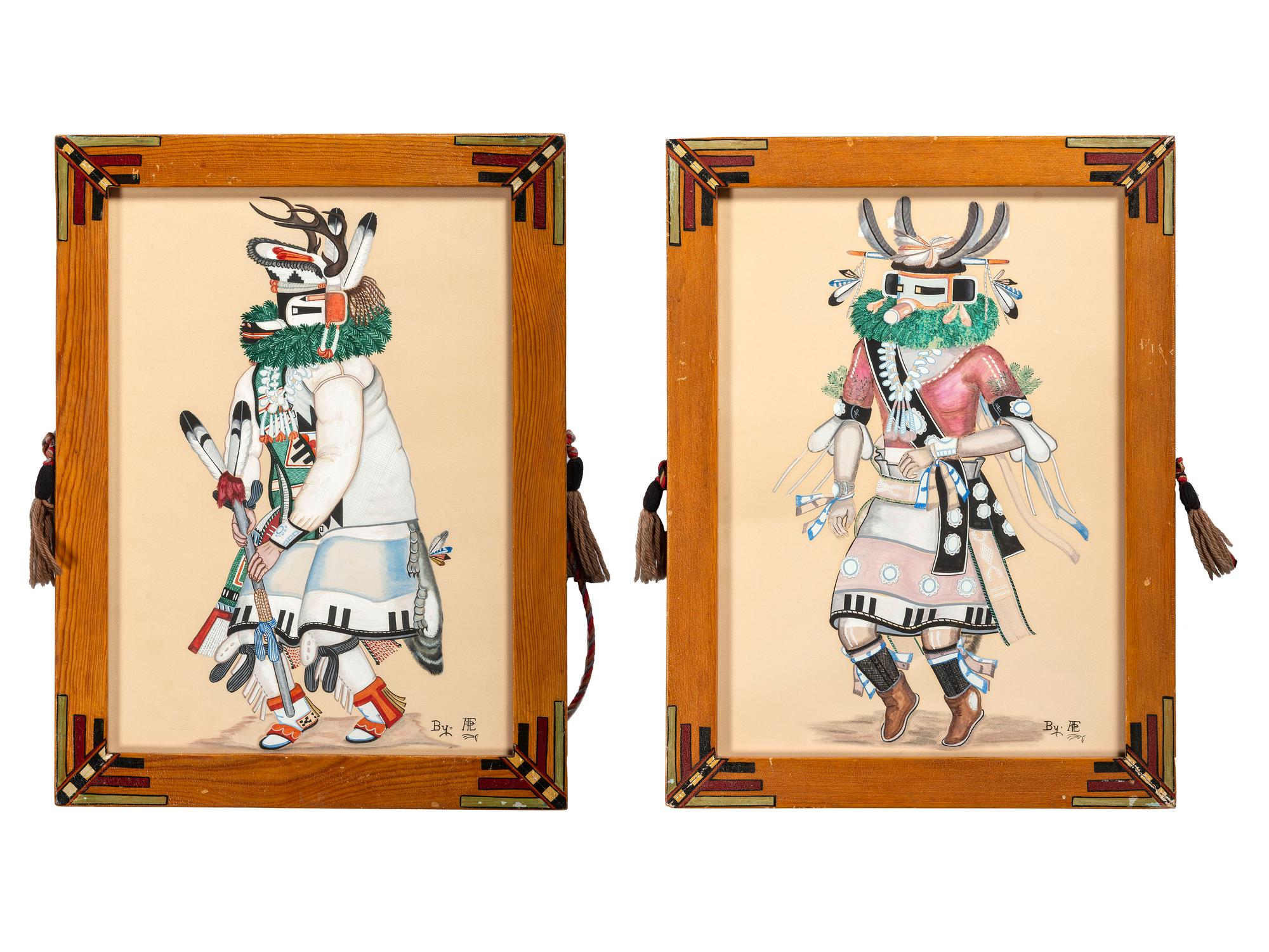 untitled, Katsina dancers, pair