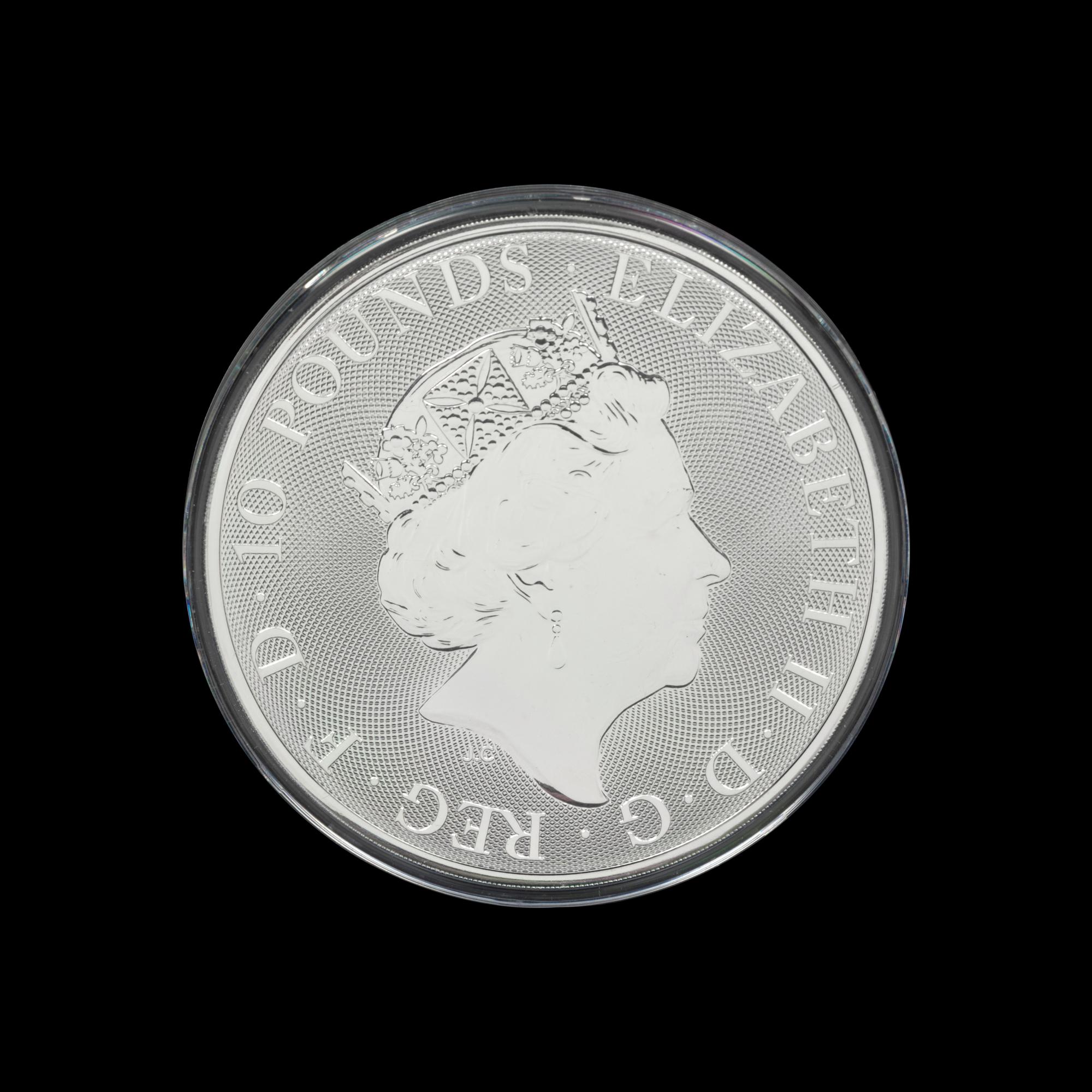 [GREAT BRITAIN] A 2019 Queen's Beasts: Black Bull of Clarence 10 oz. Silver Round