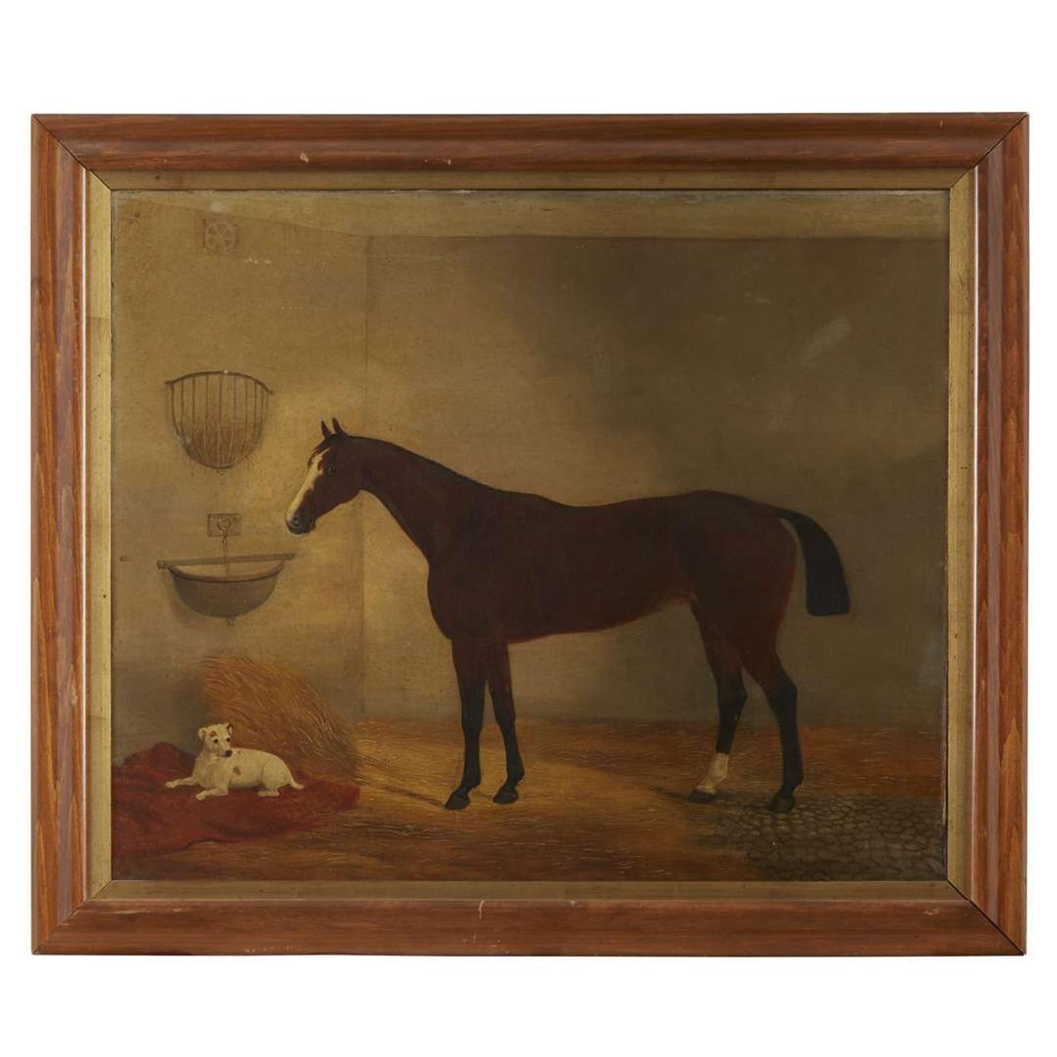 W. P. Chapman (British, 19th century) Horse in stable