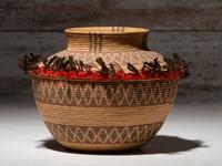 Yokut Polychrome Bottleneck Basket