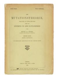 VRIES, Hugo de (1848-1935). Die Mutationstheorie. Leipzig: Veit & Comp., 1901.