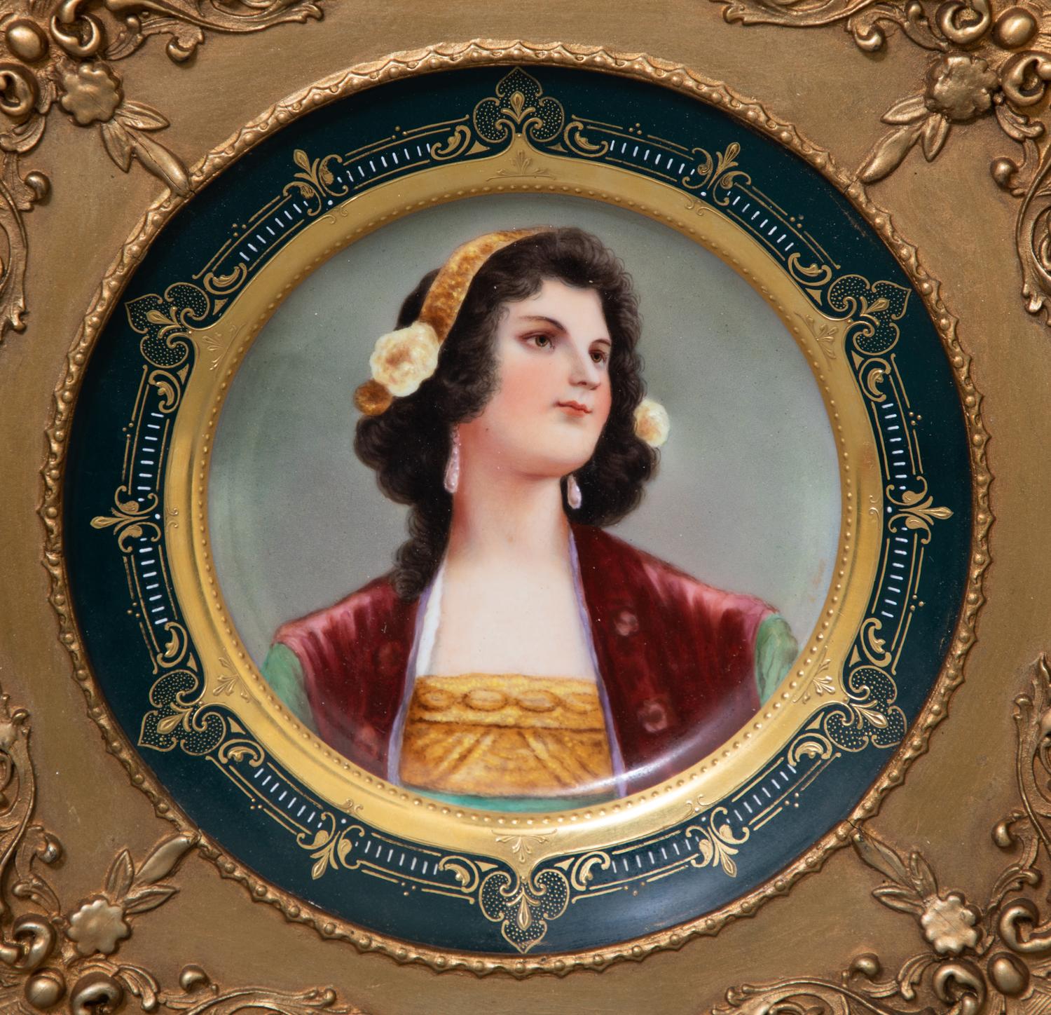 A Royal Vienna Porcelain Portrait Plate Diameter of plate 8 inches. — 19TH CENTURY