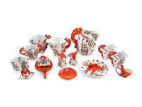 A Group of Royal Bayreuth 'Devil's Bridge' Table Wares