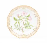 Three Royal Copenhagen Flora Danica Porcelain Reticulated Platters