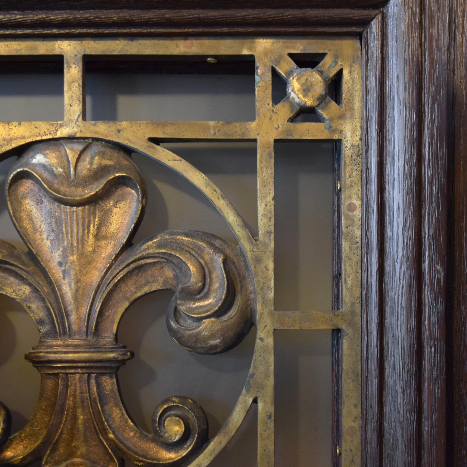 A Pair of Doors with Bronze Grills 57" W x 2" D x 122" H — Argentina, 19th Century