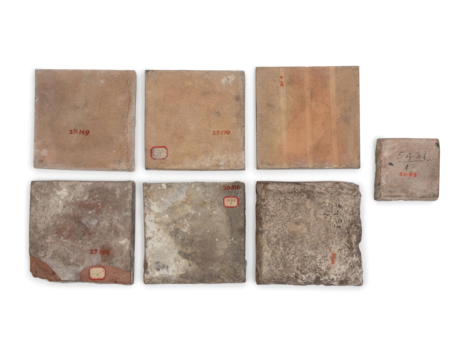 A Group of Seven Continental Ceramic Tiles